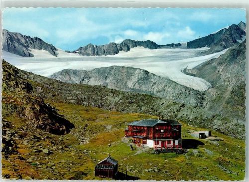 Vent Vernagthütte mit Vernagtgletscher Hüttenstempel