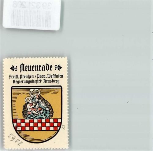 Neuenrade Wappen Kaffee Hag ca. 1920-1940 Masonna mit Kind