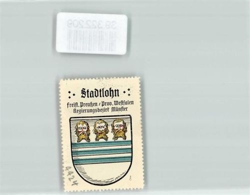 Stadtlohn Vignette Wappen Freist. Preußen Prov. Westfalen Regierungsbezirk Münster