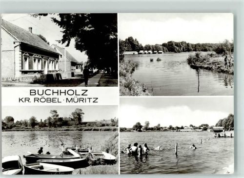 Buchholz Müritz Badestrand Ruderboote Campingsiedlung
