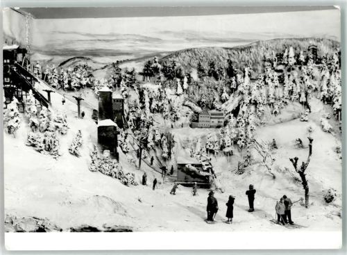 Marienberg Winter Erzgebirgische Volkskunst Erbaut von Kurt Meier