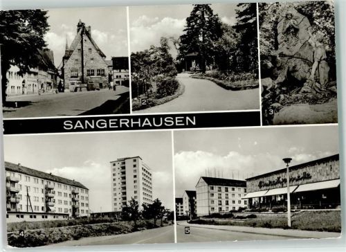 Sangerhausen Marktplatz Rosarium Hochhaus Südsiedlung
