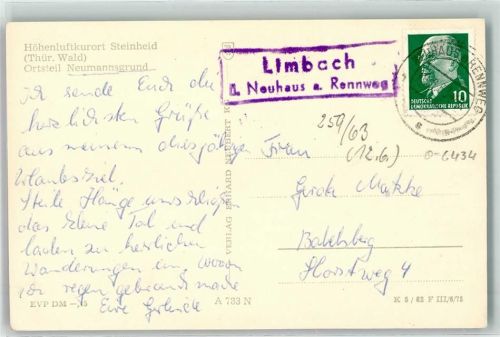 Neuhaus Landpost Limbach Steinheid Ortsteil Neumannsgrund