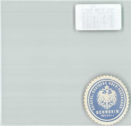 Schwerin Postwesen Kaiserl. Deutsche Ober-Postkasse Schwerin Mecklb.