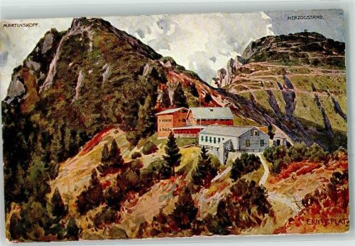 1917 Herzogstand Haus Hüttenstempel Martinskopf
