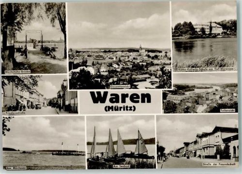 Waren Käthe-Kollwitz-Schule Straße der Freundschaft Am Seebad Segelboote