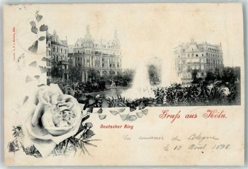 Köln Deutscher Ring 1898 Deutscher Ring Rose Springbrunnen