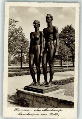 Hannover Statue Menschenpaar Am Maschseeufer