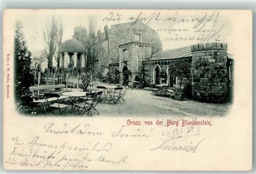 Blankenstein 1898 Burg Blankenstein Burgterrasse