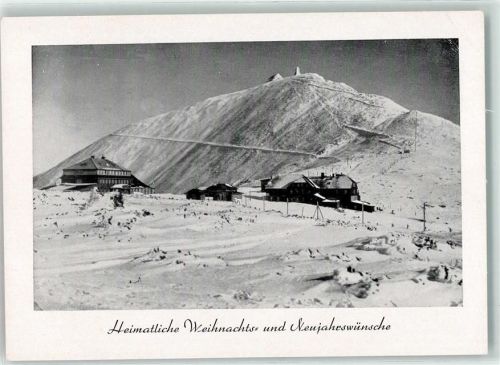 Schneekoppe Heimatliche Weihnachts und Neujahrswünsche Winter Schnee