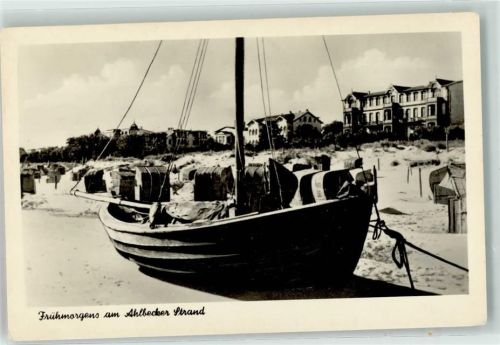 Ahlbeck Strand Strandkörbe Fischerboot