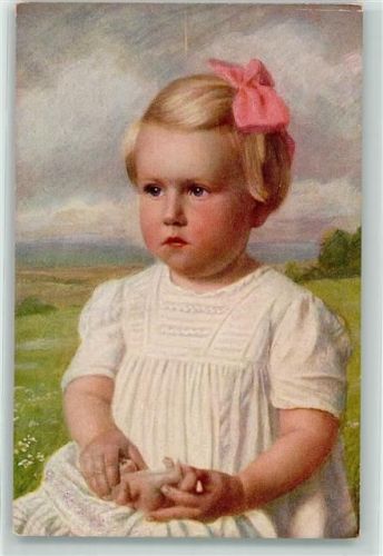 sign. Carl Priem Kind Evchen Puppen AK