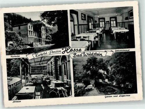Traben-Trarbach Kurhotel Hesse Speisezimmer Garten Terrasse Informationskarte