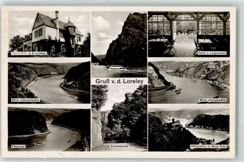 Loreley Felsental Schweizertal Burg Katz Gasthaus a, d. Loreley