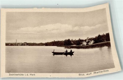 Zechlinerhütte Reiherholz Schlabornsee Ruderboot Scan verzogen