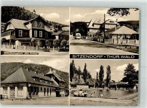 Sitzendorf Hotel zur Linde Bahnhof Erholungsheim Max Kirchner Schwimmbad