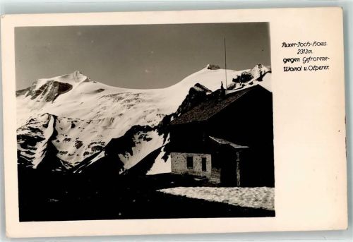 Tux Tuxer Joch Haus gegen Gefrorene Wand u. Olperer