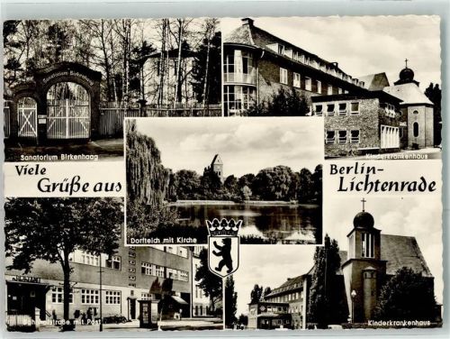 Lichtenrade Sanatorium Birkenhaag Kinderkrankenhaus Bahnhofstraße Post Dorfteich Kirche