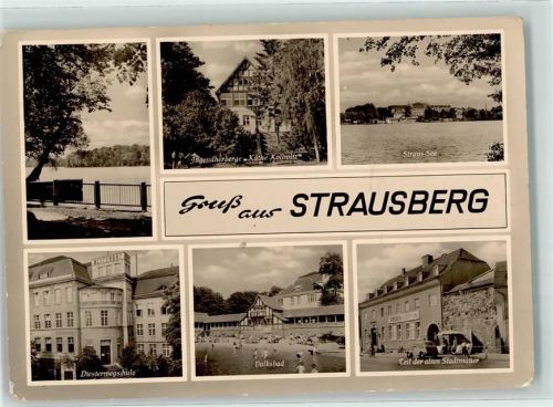 Strausberg Diesterwegschule Volksbad Straus-See Jugendherberge Käthe Kollwitz