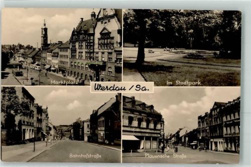 Werdau Marktplatz Bahnhofstraße Stadtpark Plauensche Straße