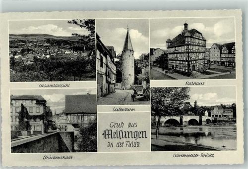 Melsungen Rathaus Brückenstraße Eulenturm Bartenwetzler Brücke