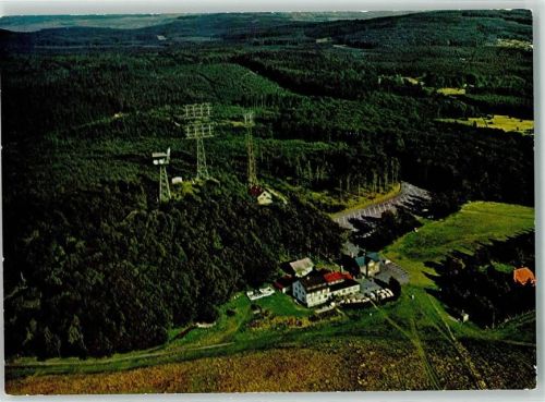 Schotten Gasthaus Hoherodskopf Rundfunktürme Fliegeraufnahme
