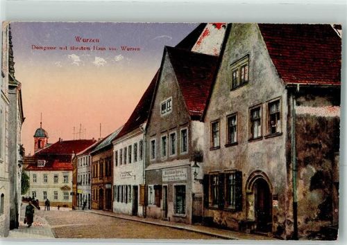 Wurzen Domgasse mit ältestem Haus