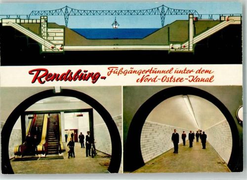 Rendsburg Fußgängertunnel unter dem NordOstseekanal