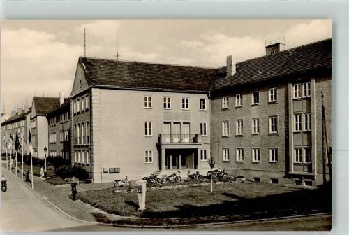 Sangerhausen Bergarbeiterwohnheim Motorrad