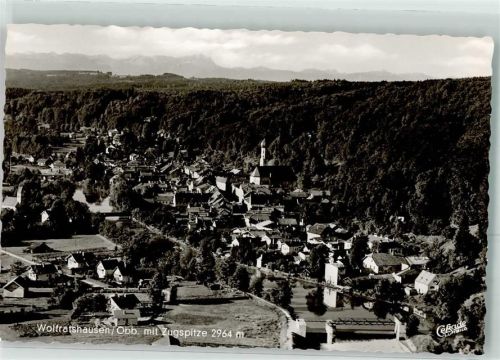 Wolfratshausen Fliegeraufnahme m. Zugspitze