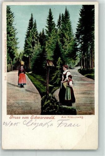 1905 Am Kreuzweg Tracht