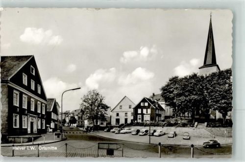 58553 W5884 Halver - mit Ev. Nicolai-Kirche Oldtimer VW Käfer