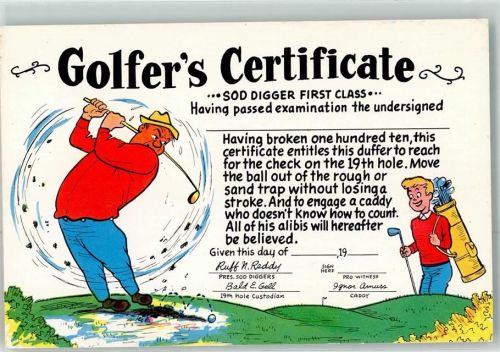 Humor Certificate