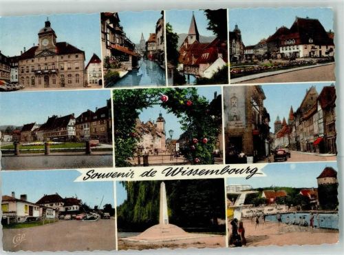 Wissembourg Rathaus Schwimmbad Kriegerdenkmal