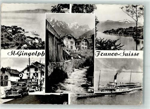 Saint-Gingolph Seitenraddampfer Oldtimer