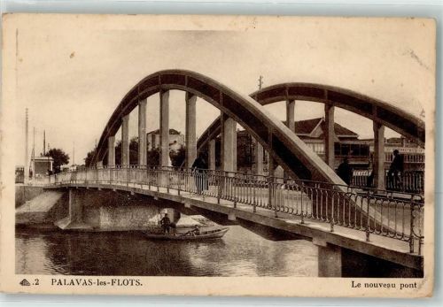 Palavas-les-Flots die neue Brücke Ruderboot