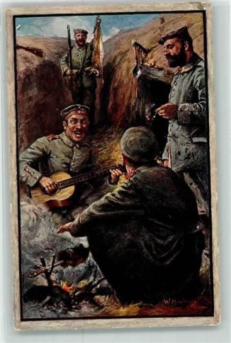 1915 Eine Abwechslung Soldaten sign.Walter Heubach Nr.10