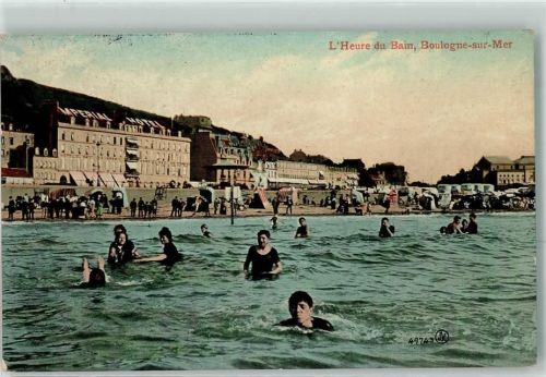 Boulogne-sur-Mer L Heure du Bain Strand Meer Bademode Zelt