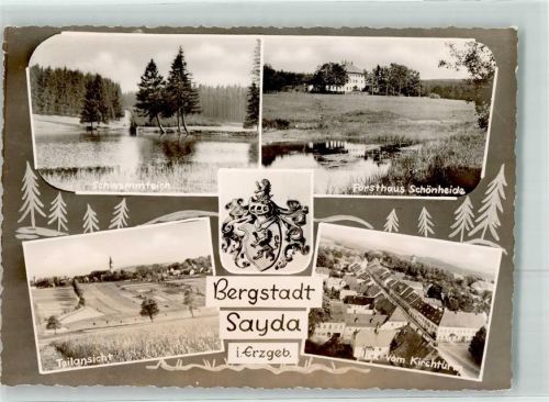 Sayda Schwemmteich Forsthaus Schönheide Wappen