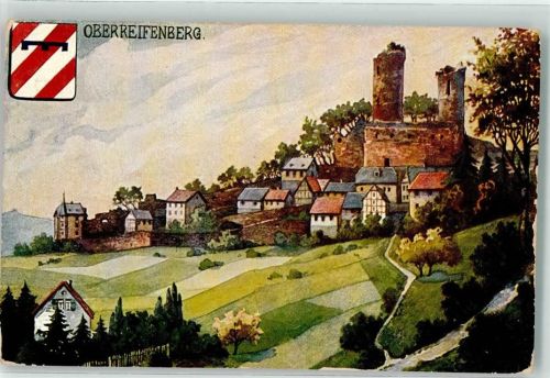 Oberreifenberg 1919 Burg Reifenberg Wappen sign. G. Rothgeb.