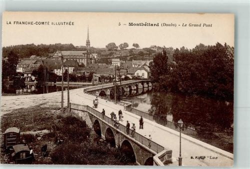 Montbeliard La Franche Comte Illustree Le Grand Pont Brücke Kirche