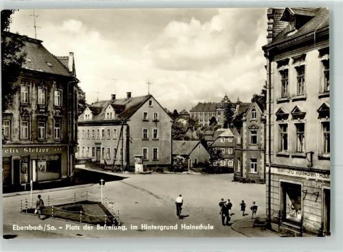 Ebersbach Platz der Befreiung Hainschule Eisenwarenhandlung
