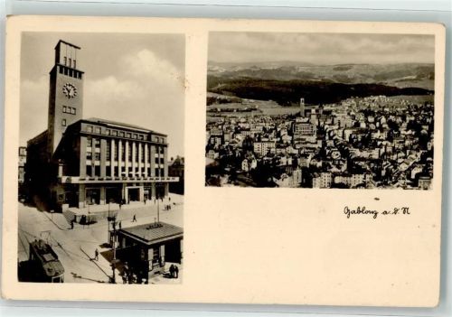 Jablonec n. Nisou Rathaus Straßenbahn