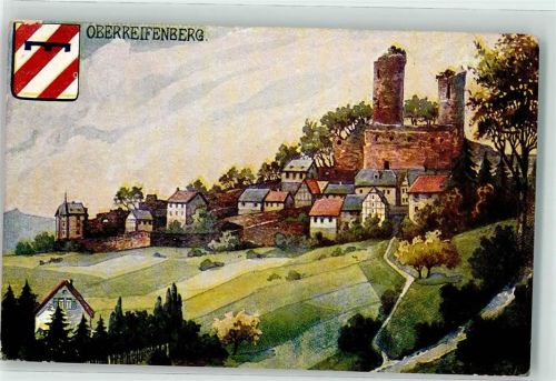 Oberreifenberg 1912 Burg Reifenberg Wappen sign. G. Rothgeb.