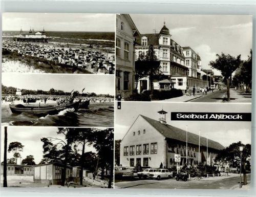 Seebad Ahlbeck Blick zur Seebrücke FDGB Bungalowdorf FDGB Erholungsheim Bernhard Göring