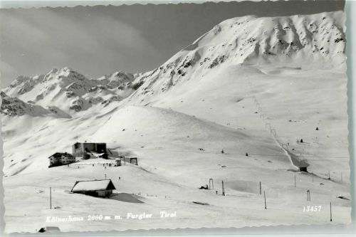 Kölner Haus 1974 Berghütte mit Furgler im Winter