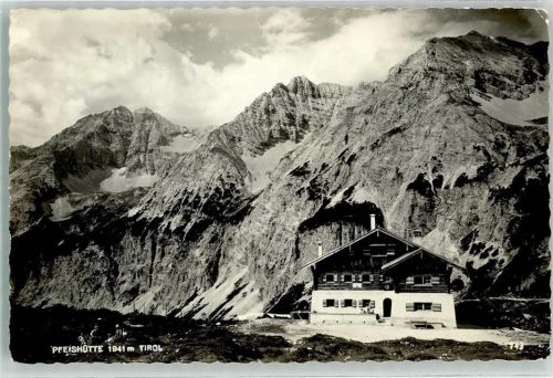 Pfeishütte 1959 mit Hüttenstempel
