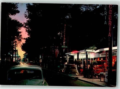 Riccione Dante Straße Nachtfoto