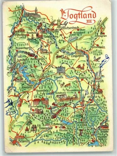 Reichenbach Landkarte Vogtland III