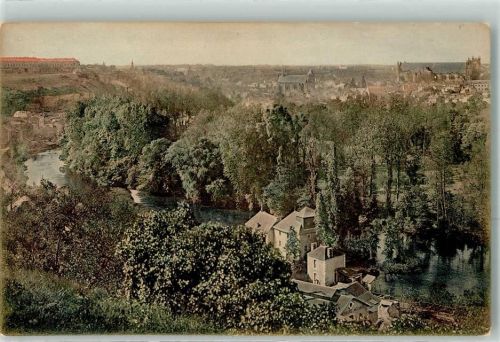 Poitiers la Vallee du Clain la Chatedrale et Sainte Radegonde vues des Dunes